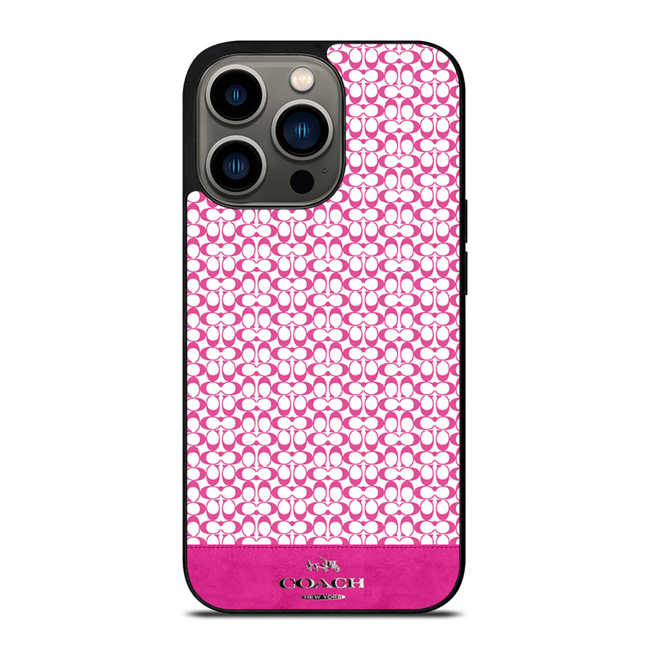 COACH NEW YORK PINK LOGO iPhone 13 Pro Case Cover